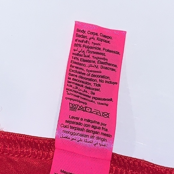 LA Senza red Satin padded bra slip dress size Medium - Picture 14 of 16